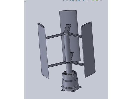 completamente 3d stampato vento turbina piccolo scala vawt by boo raggio 3d print model - Mito3D