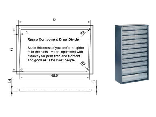 zeichnen teiler folgen komponente kabinett by enly1 schublade 3d print model - Mito3D