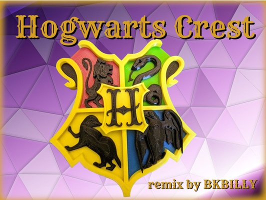 hogwarts crista by bkbilly grifinória atormentar oleiro lufa ravenclaw escudo slitherio sonserina 3d print model - Mito3D