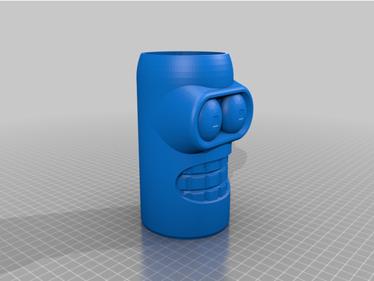 bender coozie remastered by sedado77 beer can cerveza cozy futurama holder improved inflatable lata pint portalatas 3d print model - Mito3D