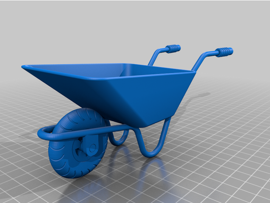 wheel barrow by sandydoeverything 3d print model - Mito3D