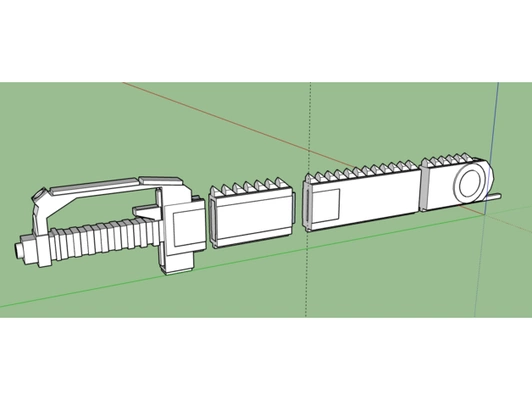 espada by nerd cadeia martelo guerra 40k 3d print model - Mito3D