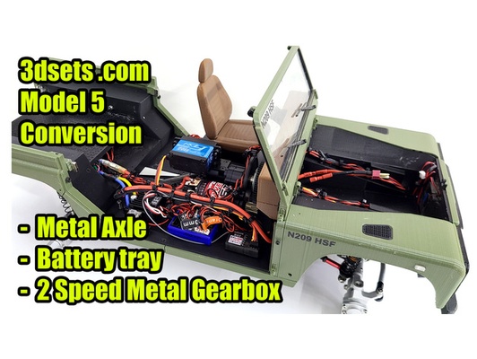 3dsets com modèle 5 vitesse boîte vitesses métal essieu conversion by ellbc 3d print model - Mito3D