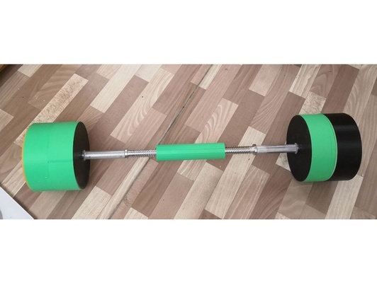muff dumbbell bar 25mm by tumbledsea barbell home gym 3d print model - Mito3D