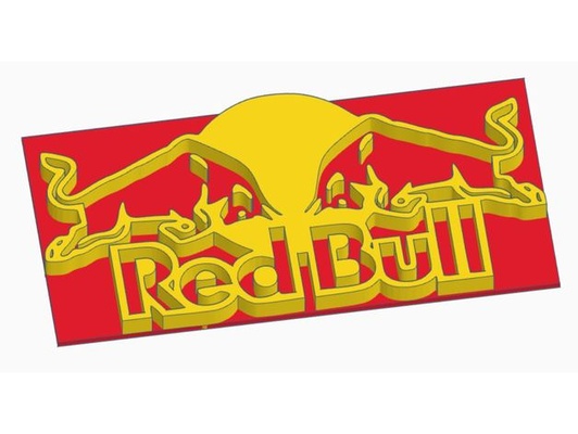 red bull logo by davecircuits redbull 3d print model - Mito3D