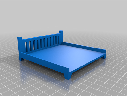 boneca casa duplo cama by botão peito 3d print model - Mito3D