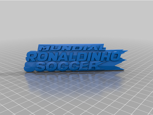 mundial ronaldinho fútbol 64 logo by 09williamsad 3d print model - Mito3D