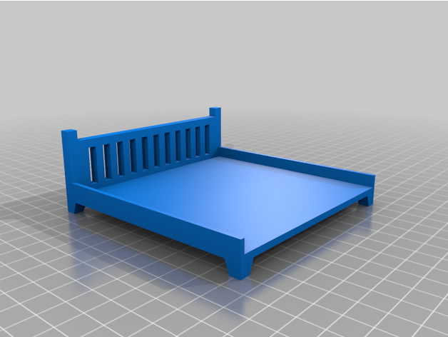 doll house dollhouse bed by mellybutton accessories furniture 3D print model - Mito3D