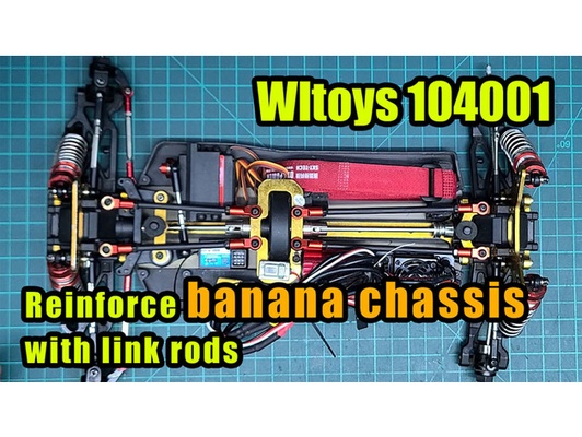 wltoys104001 reinforce chassis link rods & shock tower shield by ellbc 3d print model - Mito3D