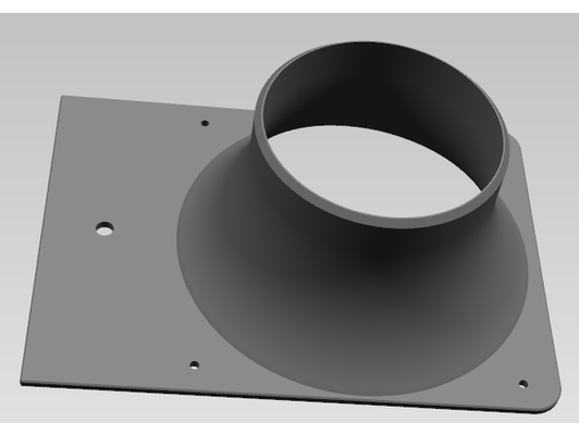 adapter 120mm pc-fan to 80mm flex tube by jajaballard 3d print model - Mito3D