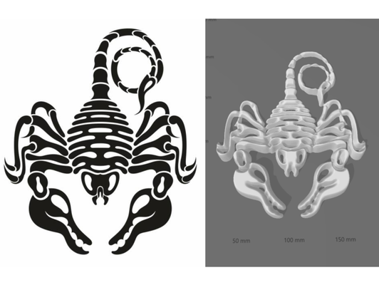 tribal escorpión 3d by joelgrosso animal insecto 3d print model - Mito3D
