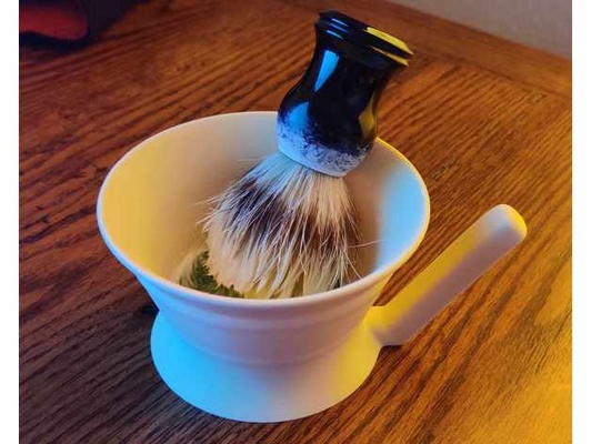 shaving lather cup by jeepingjohnny bowl brush cream 3d print model - Mito3D