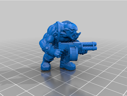 brutal scrapper schütze by tango gaming mutant oger opr ork post apocalyptic scifi wargaming 3d print model - Mito3D