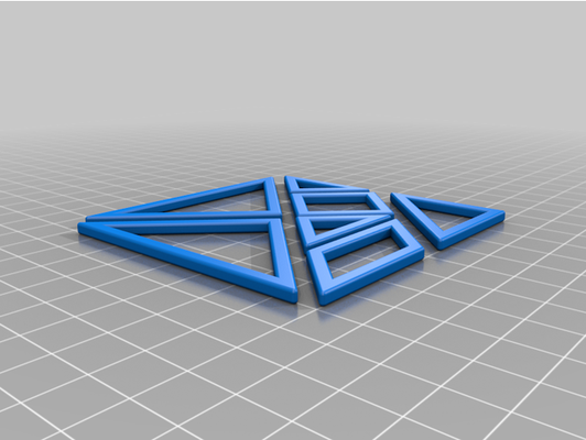 001 precaución jugando números tangram classic by separado 3d print model - Mito3D