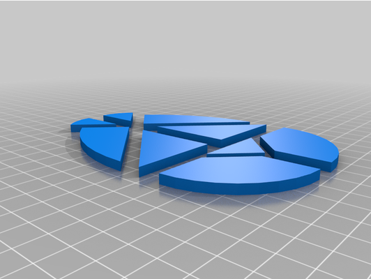 004 avertir jouant nombres tangram egg by séparément 3d print model - Mito3D