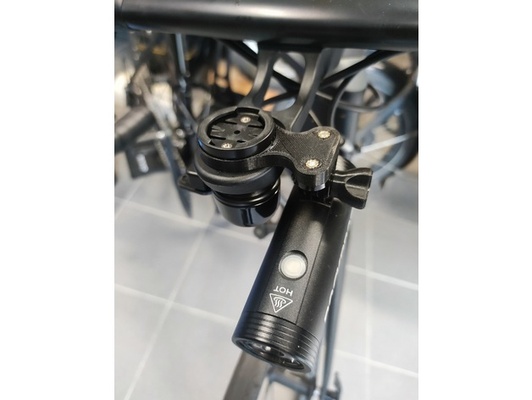garmin to light mount by jubykoen action cam bicycle bikelight edge gopro 3d print model - Mito3D