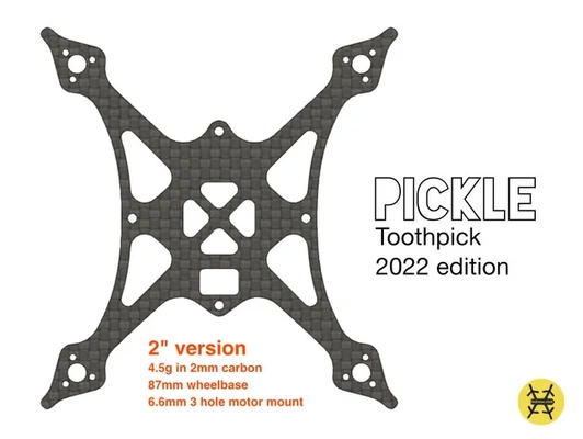pickle toothpick frame 2022 edition by ledroneclub dji fpv hdzero 3d print model - Mito3D