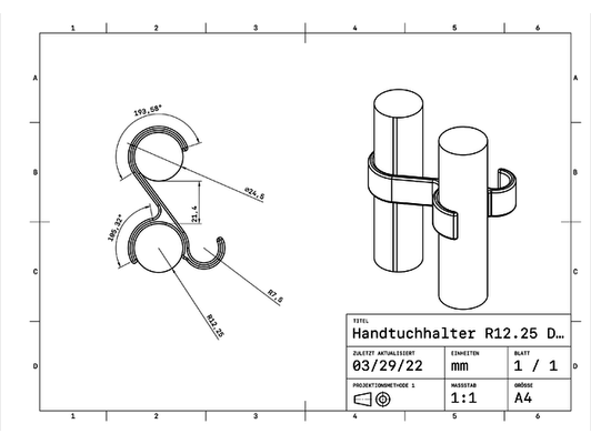 handtuchhalter remix 21 4mm distance und suite serviette rail radiateurs by rayons salle bains cintre radiateur 3d print model - Mito3D