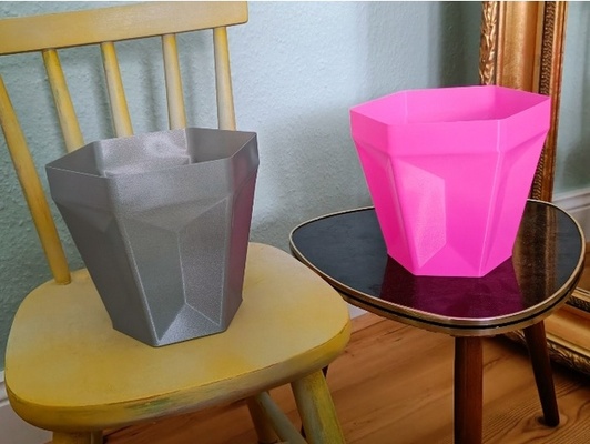 hexagonal pot tray vase mode by nilson fx 3d print model - Mito3D