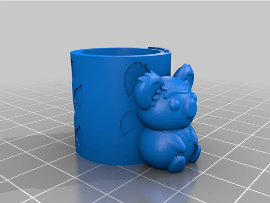 pasapañuelo de koala by gabrielnieva24 canuto italian bear scout totem wood 3d print model - Mito3D