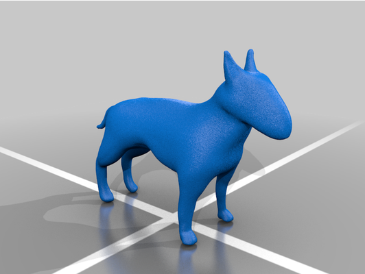 toro terrier by barba jengibre animal lindo perro divertido estatua 3d print model - Mito3D