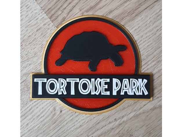 tortuga parque capas colores by robprints personalizado jurásico logo reptil reptiles terrario terraria 3D print model - Mito3D