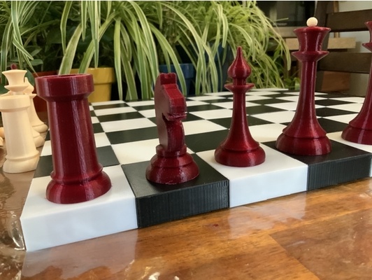 latvian style chess set by tomater 3d print model - Mito3D