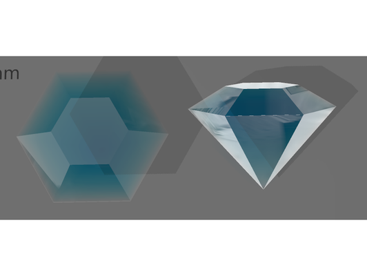 diamant by abonnieren basic formen 3d print model - Mito3D