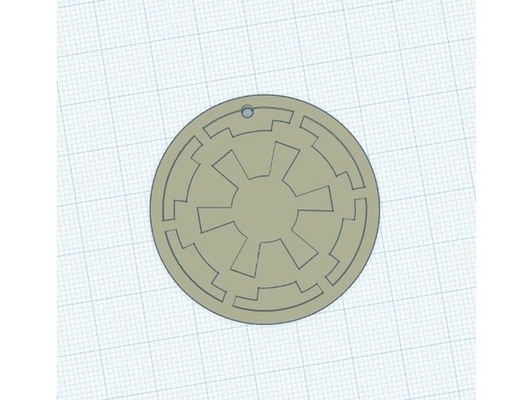 imperial logotipo chaveiro estrela guerras by vicki99 chaveiros guerra estrelas 3d print model - Mito3D