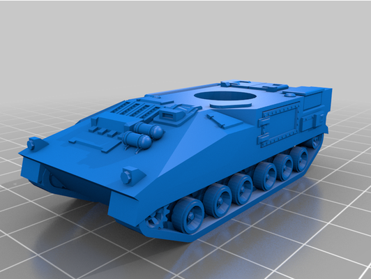 sci-fi warrior apc tank by chrism112 15mm scale crystallum indie game post-apocalyptic science fiction scifi tabletop gaming wargames wargaming 3d print model - Mito3D
