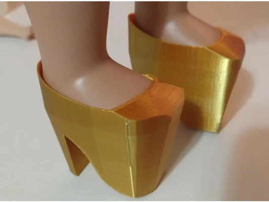 americano menina boneca sapato insano plataforma tamancos alto adornado sapatos by neosol geração 3d print model - Mito3D