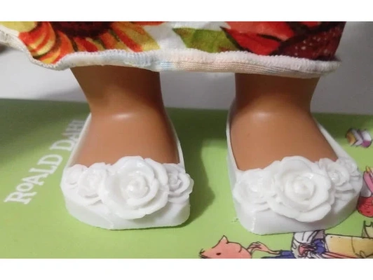 amerikanisch mädchen puppe schuh slipper rosen by neosol generation 3d print model - Mito3D