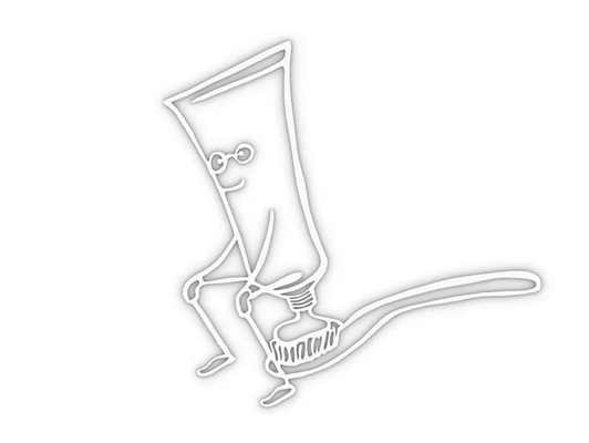 divertente dentifricio by alviworld 2d parete arte animato elettrico spazzolino minimalista pasta astuccio guaina testa in piedi titolare supporto spremiagrumi montare 3d print model - Mito3D