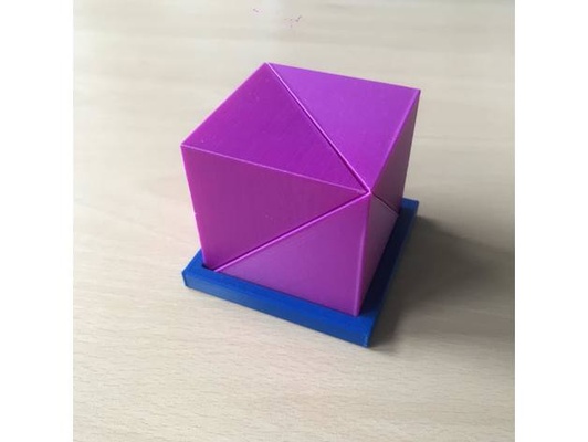 cubo in 3 pirámides by matesuam3dprint ngss ccss educación educativo juguete geometría matemáticas pirámide volumen 3d print model - Mito3D