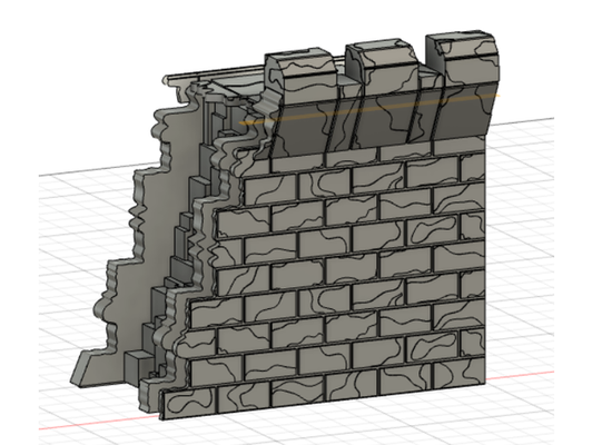 castelo penhasco principal parede ruína esquerda by arahen01 mordheim jogo guerra terreno martelo 3d print model - Mito3D