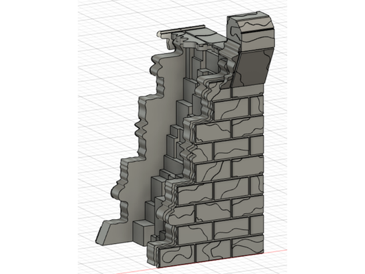 castelo penhasco curto ruína by arahen01 mordheim rpg jogo guerra terreno martelo 3d print model - Mito3D