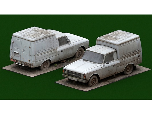 2715 izh by mãe carinhosa 3dscan automóvel automotivo carro carga izh2715 москвич moskvich412 retro escala modelo soviético veículo 3d print model - Mito3D