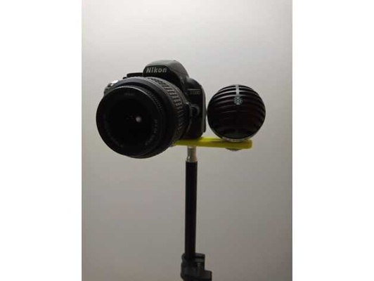 suporte tripé microfone webcam estéreo by dobro câmera cânone gadget intel sentido real logitech nikon claro ficar pé 3d print model - Mito3D