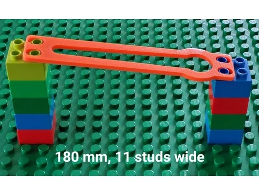 kısa büyütülmüş basit takozlu izler duplo uyumlu mermer çalıştırmak by 3dgoreng lego izlemek 3d print model - Mito3D