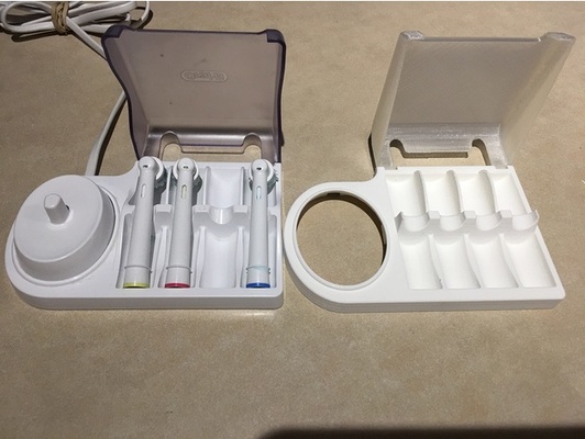 oral b spazzolino titolare supporto by sfacciato orale in piedi denti 3d print model - Mito3D