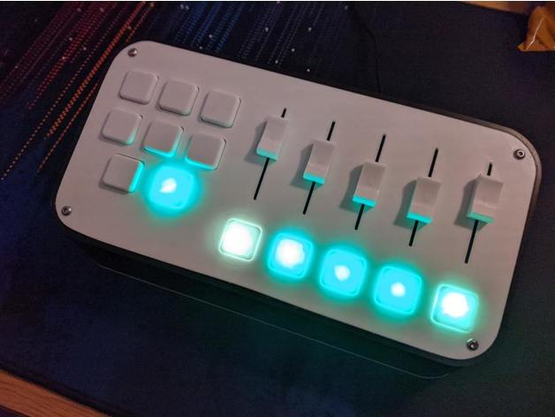 midi mixer control panel by nightcrawler2512 arduino controller livestream 3D print model - Mito3D