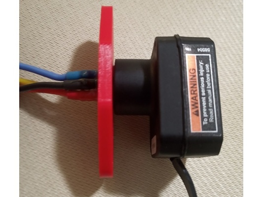 harbor freight badland winch remote adapter by 13fist 3d print model - Mito3D