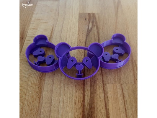 panda cookie cutter by krydasu dough playdoh 3d print model - Mito3D