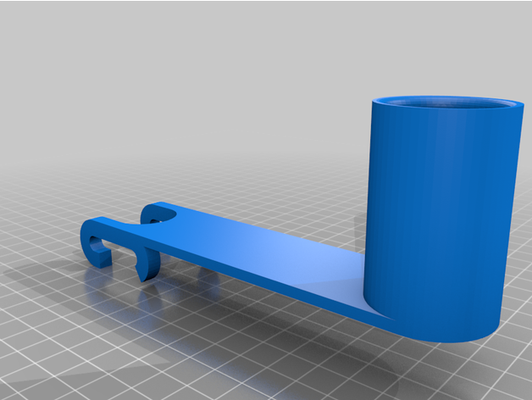 fio prateleira 1 polegada pvc tubo suporte by uva 3d print model - Mito3D