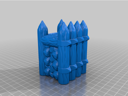 frontier fort wall by coldcoffeecraft dnd prop dungons dragons tabeltop mount 3d print model - Mito3D