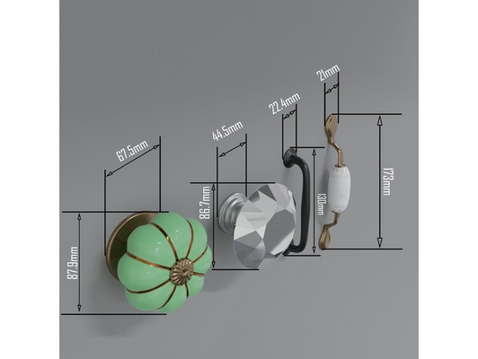 griffe möbel by ruslanoz kabinett griff dekoration tür glas eisen metall modell 3d print model - Mito3D