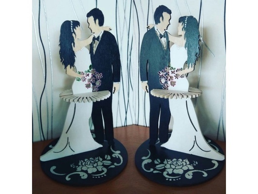 wedding couple napkin holder by zorroronoa pareja novios regalos boda servilletero weedding 3d print model - Mito3D
