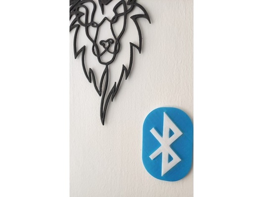 bluetooth logo by kosta3105 2d art android app happy internet wifi 3d print model - Mito3D