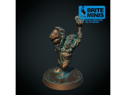 goblin jester 28mm supportless fdm friendly by briteminis joker oldhammer 3d print model - Mito3D