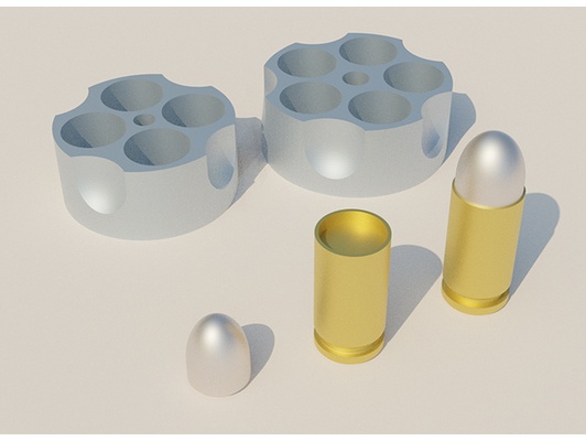 bang bullet pieces by zaprowsdower banggood casing revolver cylinder 3d print model - Mito3D